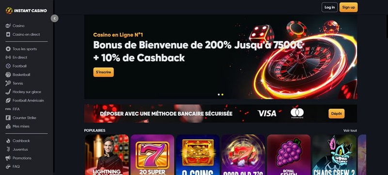 Instant casino, instant casino en ligne